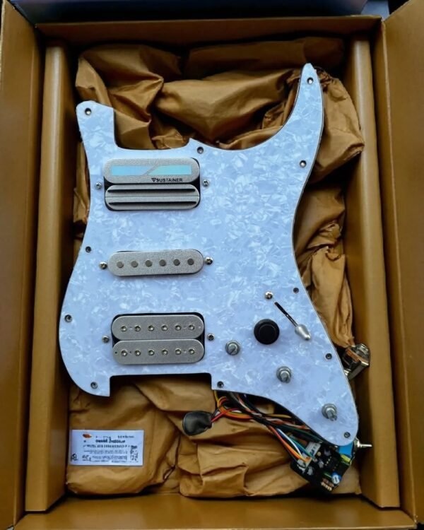 SUSTAINER SUSTAINIAC SPLIT MINIHUMBUCKER + FULL WIRING 5 WAY + PICKGUARD